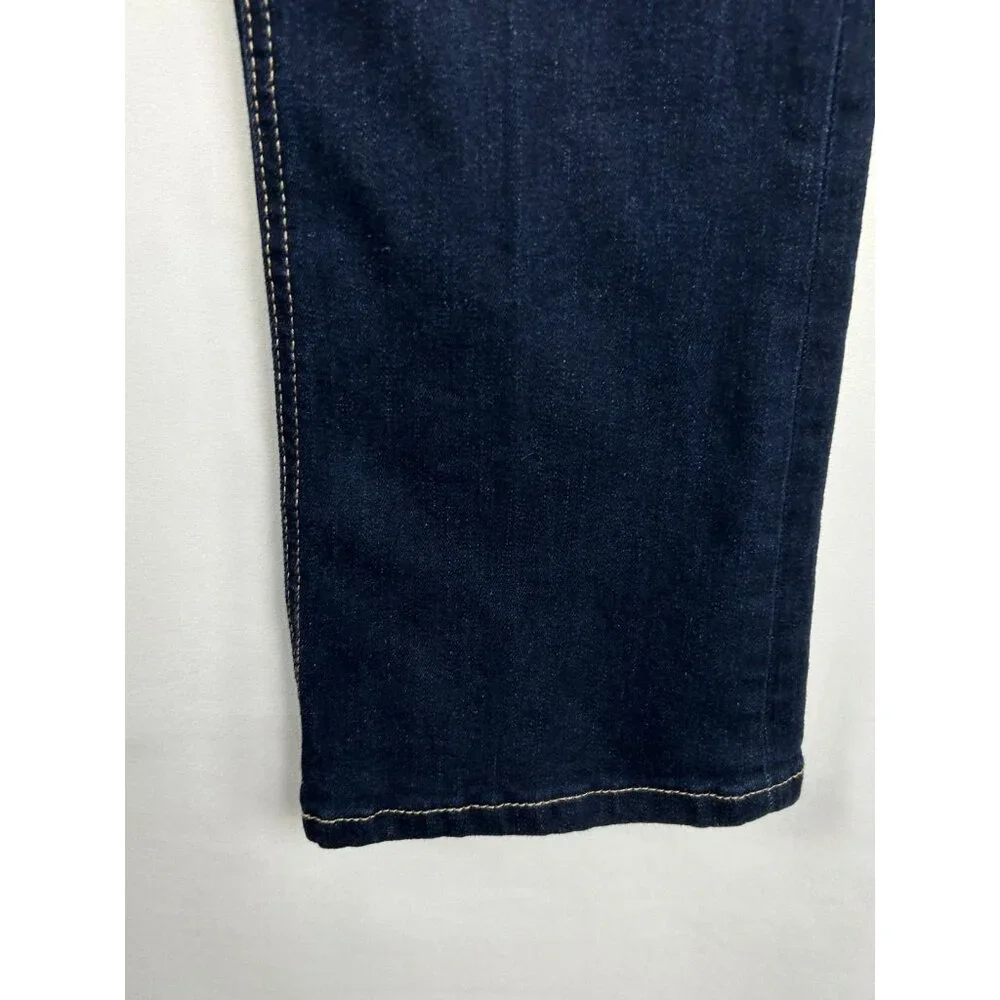 Zara Women’s US Size 4 Dark Wash Mid Rise Bootcut Jeans 33 Inch Inseam - Picture 8 of 16